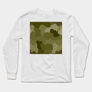 Military camouflage with green shades for army background Long Sleeve T-Shirt